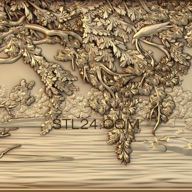 Art pano (Tree over water, PH_0200) 3D models for cnc